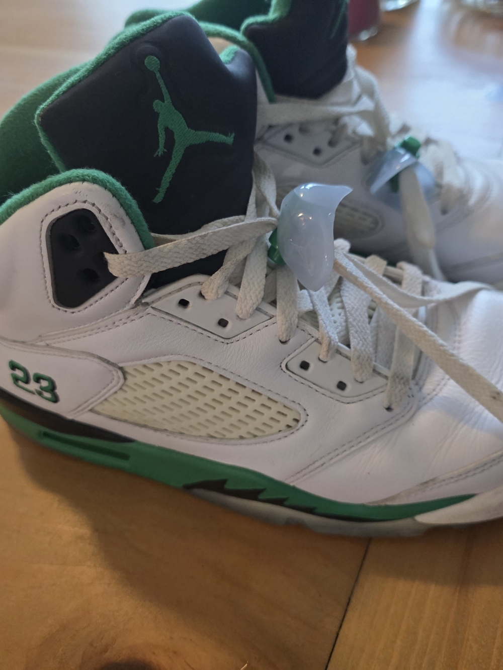 SIZE 8M OR 9.5W - Air Jordan 5 Retro 'Lucky GREEN PREOWNED